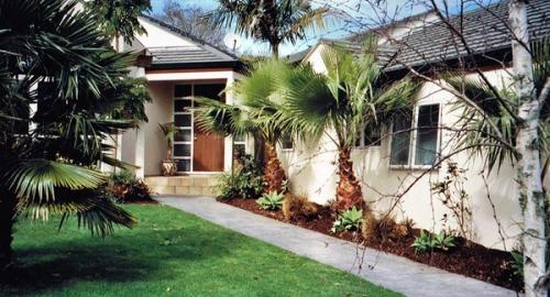 Removing or thinning out existing plants creates a lighter more welcoming entrance.