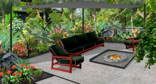 Sub-tropical entertainment area to relax