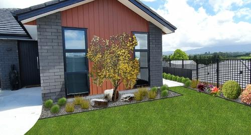 Feature Garden A small garden is all that is required to soften the house