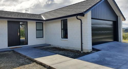 New house requiring a soft warm welcoming entry.