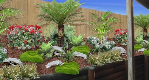 View From Lounge Native & repeat planting creates a brighter/ cleaner area