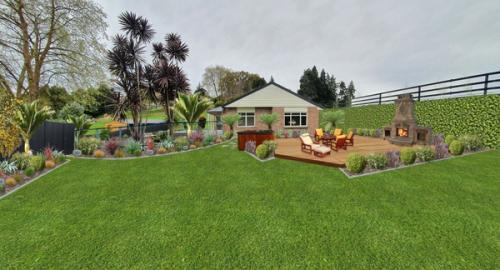 A place to relax with a Pizza oven & spa on a deck