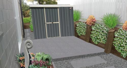 This now creates a tidy, workable, pleasant area to go too.