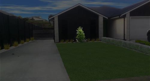 Front of House Night lighting now gives a feature to a dark wall.